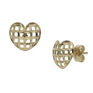 Pendientes oro 18kl corazon – 9mm