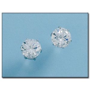 Pendientes oro blanco 18kl – 9mm