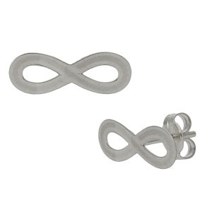 Pendientes oro blanco 18kl infinito