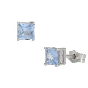 Pendientes oro blanco 18kl – 4.5×4.5mm