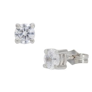 Pendientes oro blanco 18kl circonitas – 5.50mm