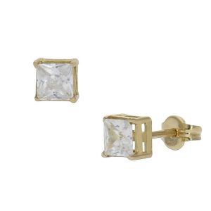 Pendientes oro 18kl circonitas – 4.50×4.5mm