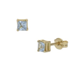 Pendientes oro 18kl azul
