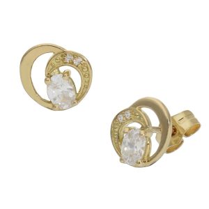 Pendientes oro 18kl circonitas