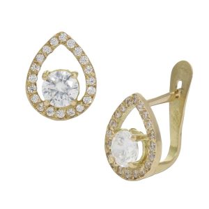Pendientes oro 18kl circonitas