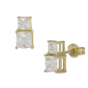Pendientes oro 18kl circonitas