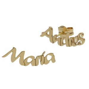 Pendientes oro 18kl trepadores nombre