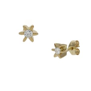 Pendientes oro 18kl circonitas
