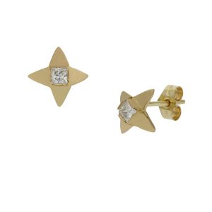 Pendientes oro 18kl circonitas