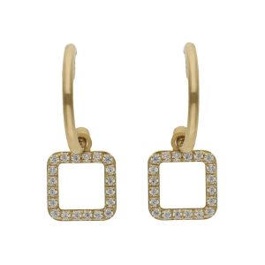 Aros oro 18kl cuadrado circonitas – 5.50mm