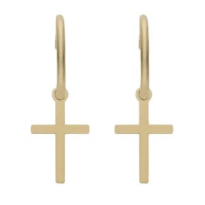 Aros oro 18kl cruz – 5.50mm