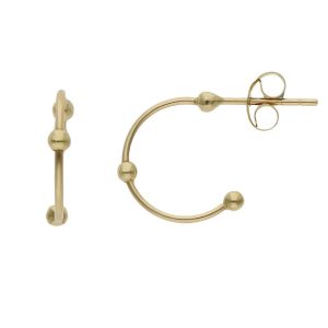 Aros oro 18kl bolas – 6mm
