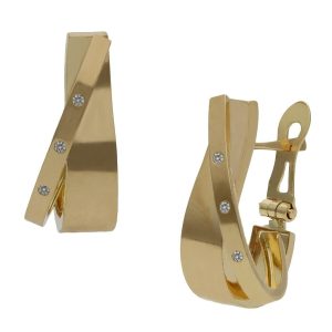 Pendientes oro 18kl circonitas – 9x20mm