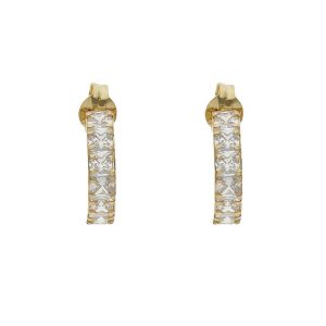Aros oro 18kl + circonitas