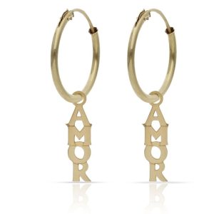 Aros oro 18kl – amor