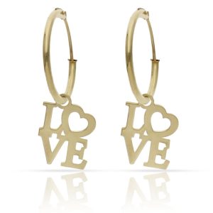 Aros oro 18kl – love