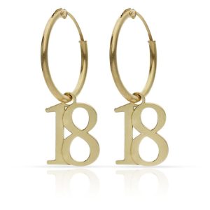 Aros oro 18kl numeros