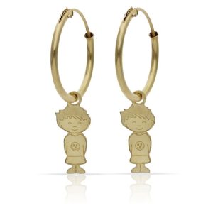Aros oro 18kl niño