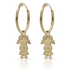 Aros oro 18kl niña