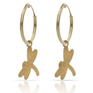 Aros oro 18kl libelula
