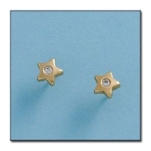 Pendientes oro 18kl estrellas