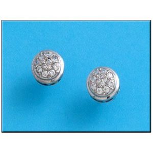 Pendiente oro blanco 18kl circonitas