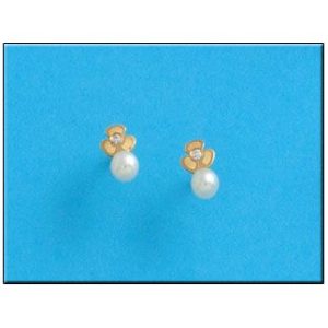 Pendientes oro 18kl trebol