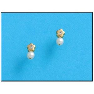 Pendientes oro 18kl flor