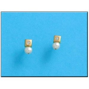 Pendientes oro 18kl cuadrado