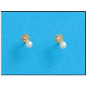 Pendientes oro 18kl margarita