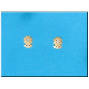 Pendientes en oro de 18kl margarita