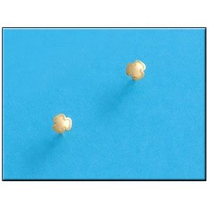 Pendientes oro 18kl trebol