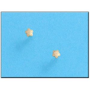 Pendientes oro 18kl flor