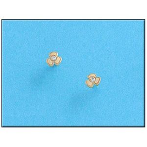 Pendientes oro 18kl trebol