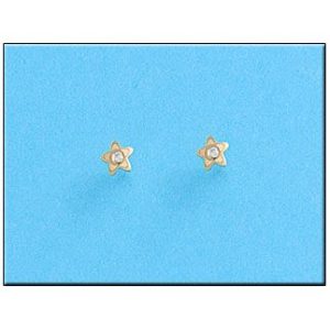 Pendientes oro 18kl estrellas