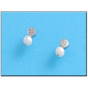 Pendientes oro blanco 18kl circulos