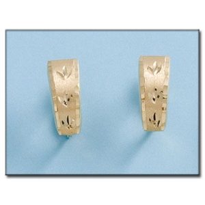 Pendientes oro tallado