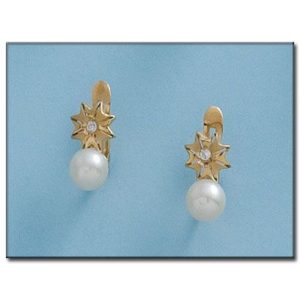 Pendientes oro 18kl perlas