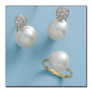 Pendientes oro blanco 18kl p. japonesas