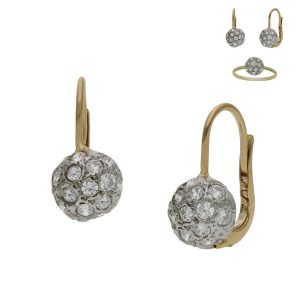 Pendientes oro 18kl circonitas