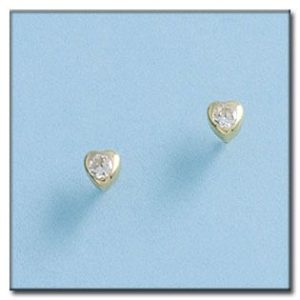 Pendientes oro 18kl corazon