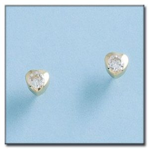 Pendientes oro 18kl corazon