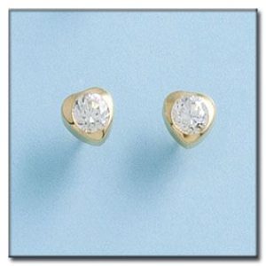 Pendientes oro 18kl corazon – 6mm
