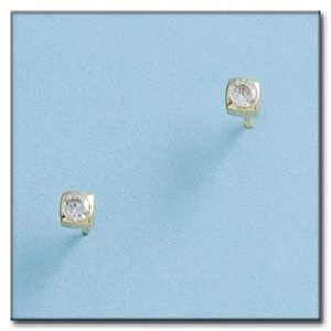 Pendientes oro 18kl cuadrados