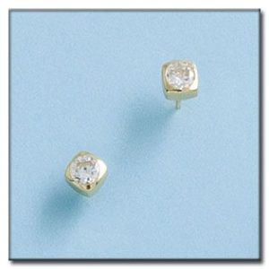 Pendientes oro 18kl cuadrados