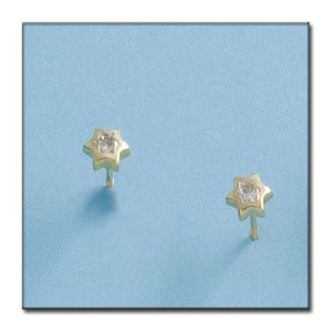 Pendientes oro 18kl estrellas