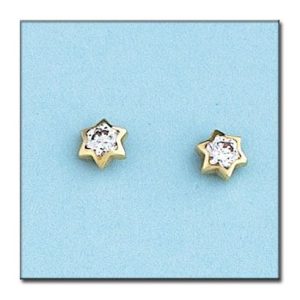 Pendientes oro 18kl estrellas