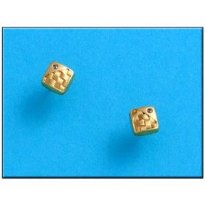 Pendientes oro 18kl cuadrados