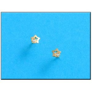 Pendientes oro 18kl estrellas