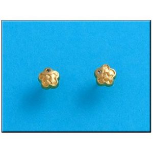 Pendientes oro 18kl flor